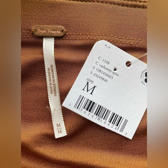 Nwt Free People Who's that Skirt Mini in Cathaway Spice - Picture 7 of 7